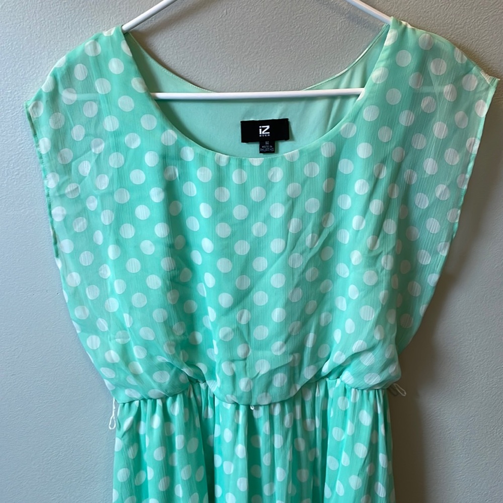 Mint Green Polka Dot Dress Sz M